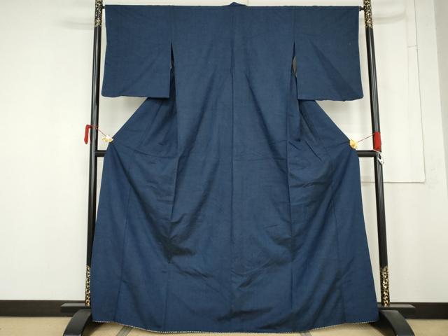 平和屋着物●上質な紬 霞文 背抜き仕立て 正絹 逸品 AABM8118cs