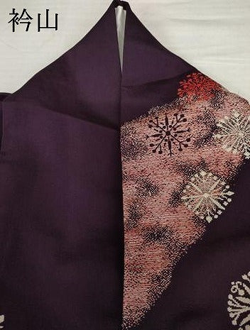 平和屋着物▼上質な小紋 寿光織 舞花文 銀糸 正絹 逸品 AABM8130cs