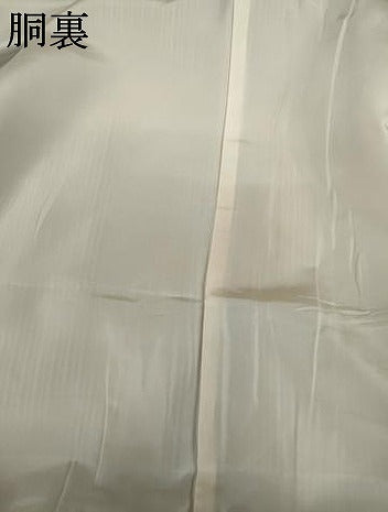 平和屋着物●訪問着 紬地 縞 正絹 逸品 AABM8133cs