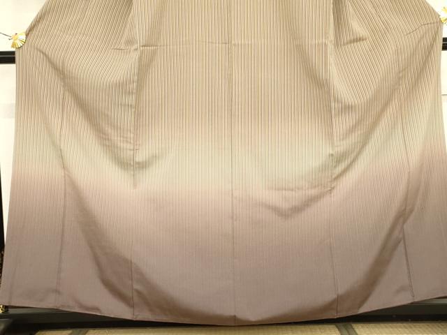 平和屋着物●訪問着 紬地 縞 正絹 逸品 AABM8133cs