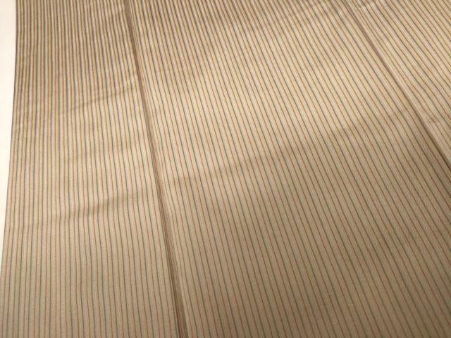 平和屋着物●訪問着 紬地 縞 正絹 逸品 AABM8133cs