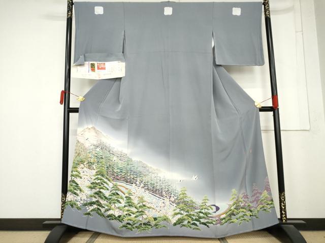 平和屋着物●本加賀友禅作家 小林喜代美 色留袖 五色沼 暈し染め 反端付き 正絹 逸品 未使用 AABM8149cs