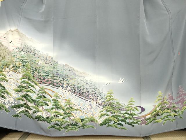 平和屋着物●本加賀友禅作家 小林喜代美 色留袖 五色沼 暈し染め 反端付き 正絹 逸品 未使用 AABM8149cs