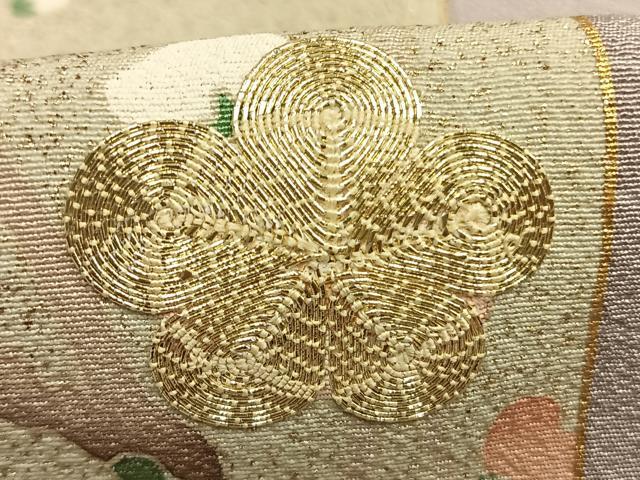 平和屋着物●豪華色留袖 駒刺繍 鶴 色紙枝梅松花文 金彩 正絹 逸品 未使用 AABM8202fy
