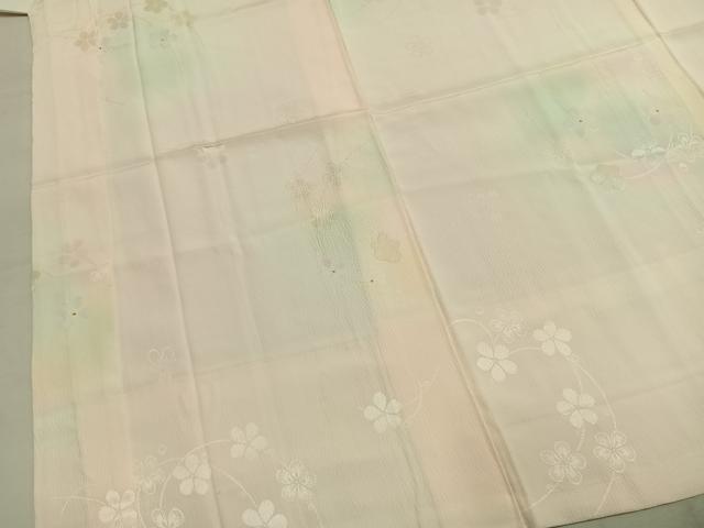 平和屋着物●長襦袢 袷 舞花文 暈し染め 金彩 正絹 逸品 AABM8211fy