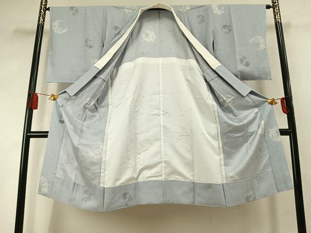 平和屋着物●十代目 歌舞伎役者 坂東三津五郎 長襦袢 無双仕立て 草葉文 やまと誂製 正絹 逸品 AABM8228fy