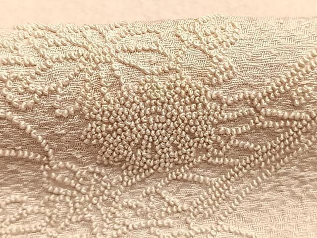 平和屋着物●中国三大刺繍 相良刺繍 総刺繍 訪問着 草花文 正絹 逸品 AABM8251fy