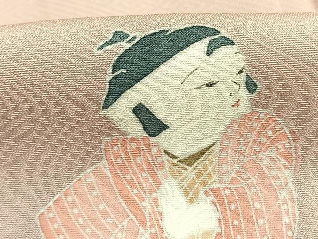 平和屋着物●訪問着 人物文 暈し染め 正絹 逸品 未使用 AABM8254fy