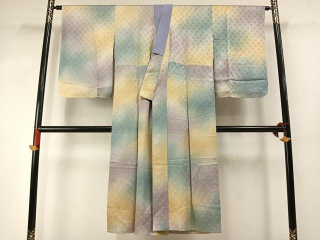 平和屋着物●長襦袢 無双仕立て 舞桜地紋 暈し染め 正絹 逸品 未使用 AABM8288fy
