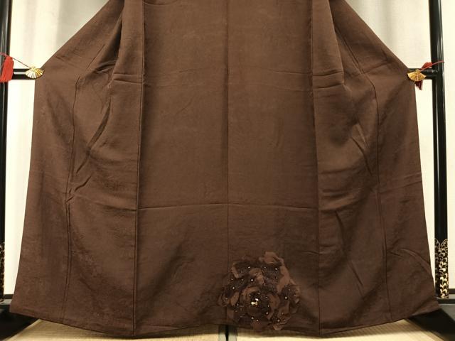 平和屋着物●上質な色無地 ワンポイント 風景文 憲法色 正絹 逸品 AABM8296fy