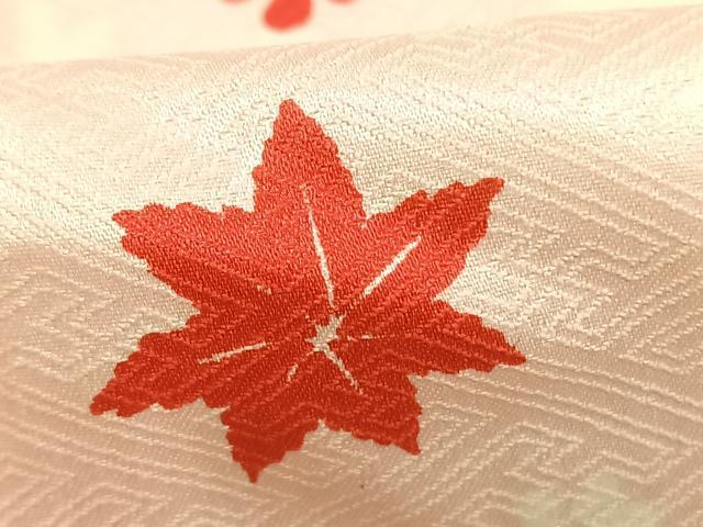 平和屋着物●長襦袢 袷 舞花文 大丸扱い 半衿刺繍 正絹 逸品 AABM8306fy