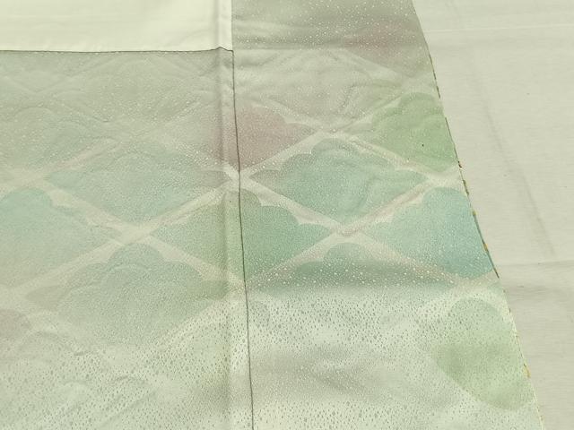 平和屋着物●人間国宝 福田喜三郎 色留袖 刺繍 松 金彩 正絹 逸品 AABM8309fy