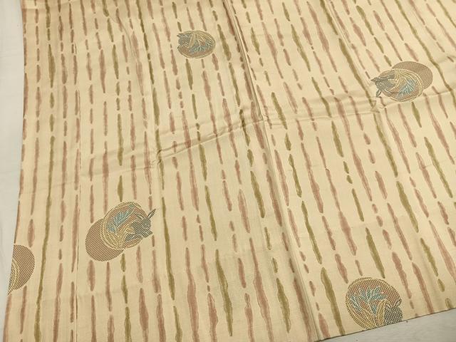 平和屋着物●長襦袢 無双仕立て 紬地 兎丸文 やまと誂製 正絹 逸品 AABM8318fy