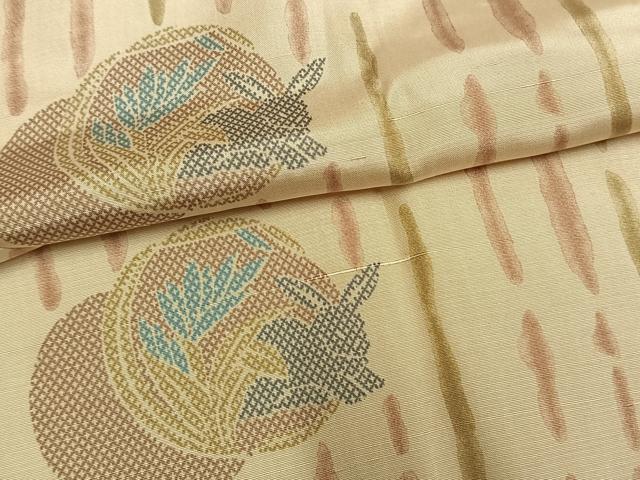 平和屋着物●長襦袢 無双仕立て 紬地 兎丸文 やまと誂製 正絹 逸品 AABM8318fy
