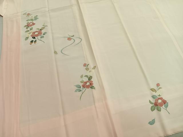 平和屋着物●長襦袢 無双仕立て 枝花文 暈し染め 正絹 逸品 AABM8330fy