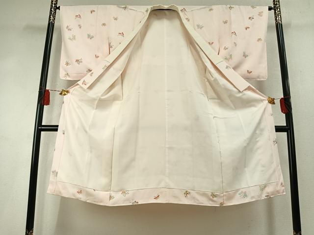 平和屋着物●長襦袢 袷 舞蝶文 金彩 正絹 逸品 AABM8332fy