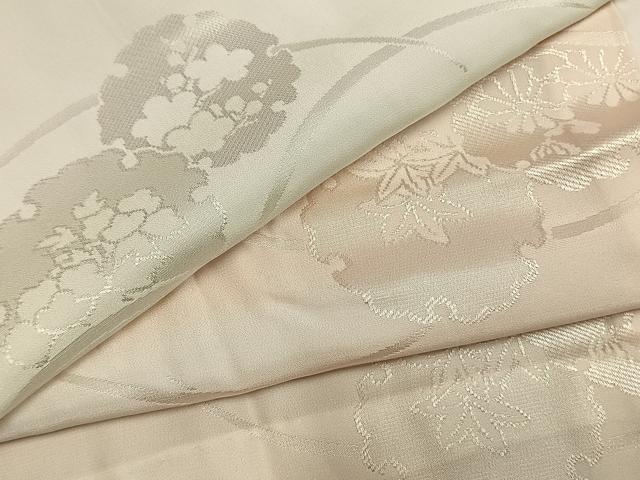 平和屋着物●長襦袢 無双仕立て 雪輪花地紋 暈し染め 京都きもの友禅扱い 正絹 逸品 未使用 AABM8355fy