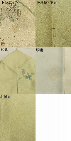 平和屋着物●訪問着 螺鈿 花蝶文 暈し染め 金銀彩 正絹 逸品 AABM8362fy