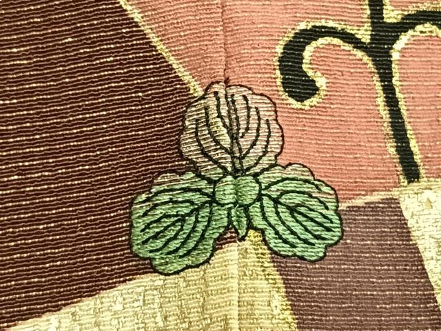 平和屋着物●訪問着 幾何学文様 金彩 金通し地 正絹 逸品 AABM8376fy