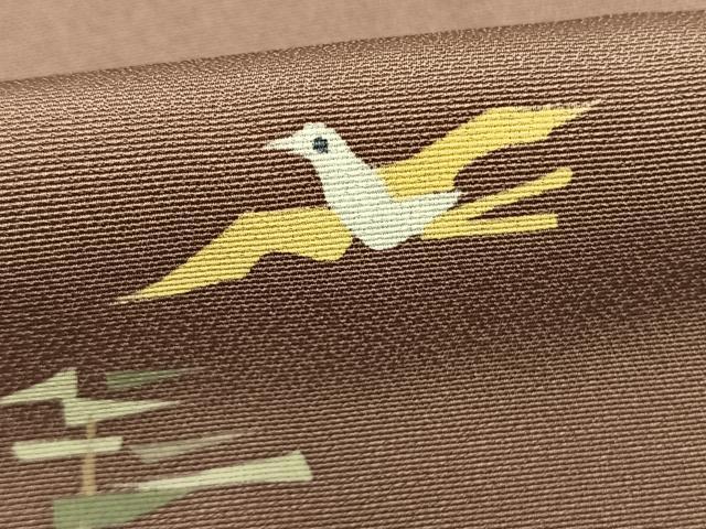 平和屋着物●訪問着 作家物 刺繍 花鳥文 正絹 逸品 AABM8381fy