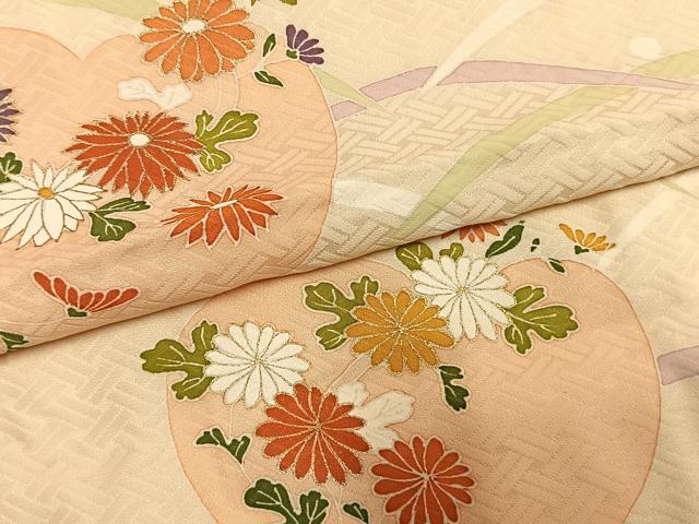 平和屋着物●訪問着 草花文 金彩 高島屋扱い 正絹 逸品 AABM8387fy