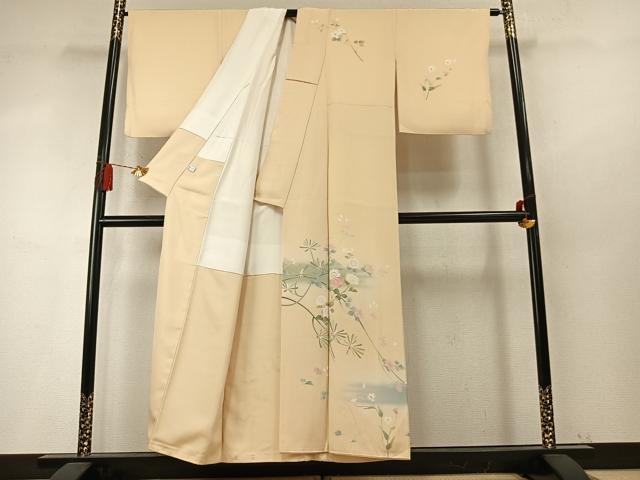 平和屋着物●訪問着 友禅 作家物 草花文 暈し染め 正絹 逸品 AABM8392fy
