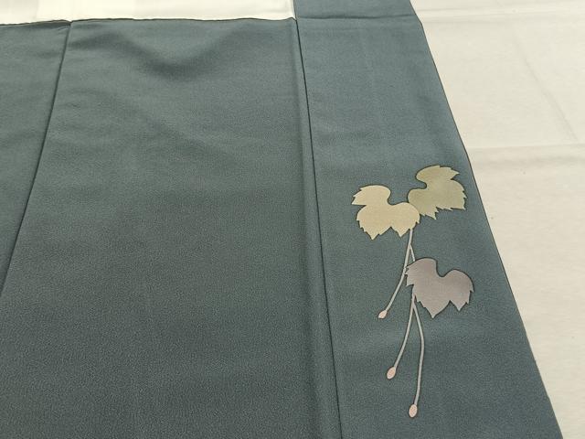平和屋着物●訪問着 蔦の葉文 シルエット 暈し染め 金彩 正絹 逸品 AABM8394fy