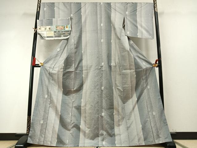 平和屋着物●本場大島紬 白大島 名匠たかし 総絣 間道 証紙付き 正絹 逸品 AABM8399fy