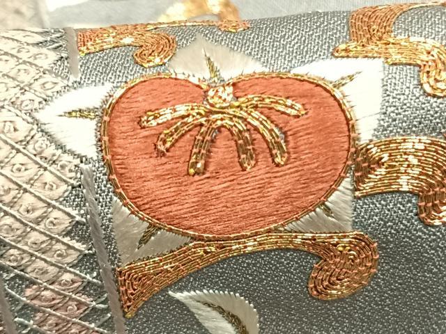 平和屋着物●訪問着 総刺繍 駒刺繍 草花文 金銀糸 松坂屋扱い 正絹 逸品 未使用 AABM8405fy