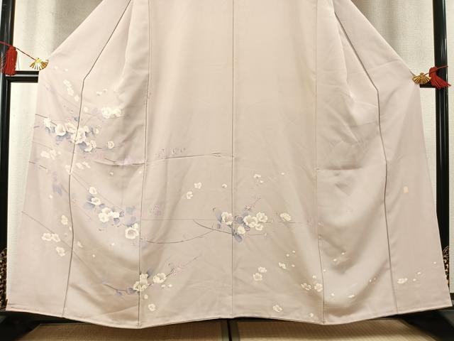 平和屋着物●訪問着 友禅 作家物 枝花文 正絹 逸品 AABM8407fy