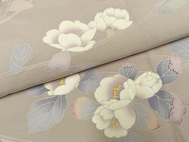 平和屋着物●訪問着 友禅 作家物 枝花文 正絹 逸品 AABM8407fy