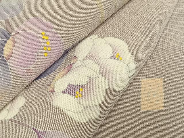 平和屋着物●訪問着 友禅 作家物 枝花文 正絹 逸品 AABM8407fy