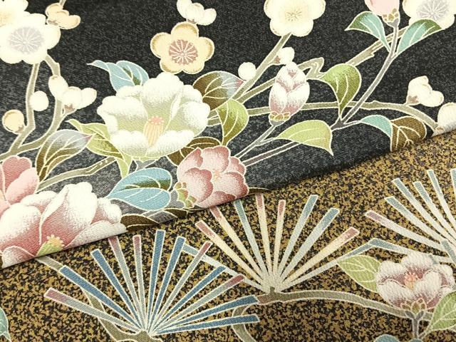 平和屋着物●訪問着 松竹梅 枝花文 暈し染め 正絹 逸品 AABM8426fy