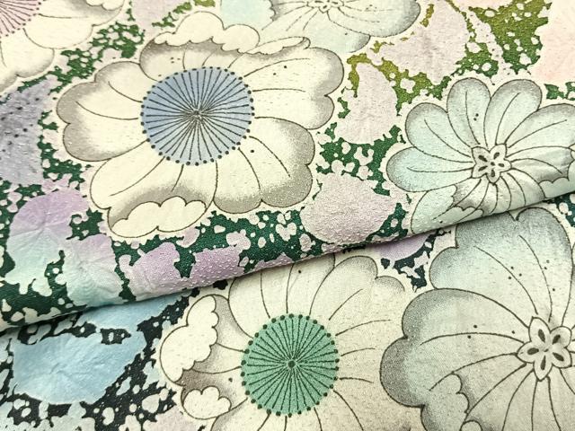 平和屋着物●豪華振袖 絞り 辻が花 暈し染め 銀通し地 正絹 逸品 AABM8428fy