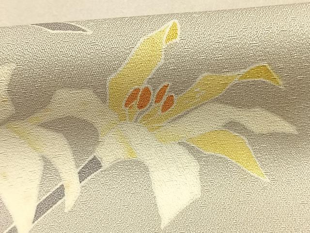 平和屋着物●日本工芸会正会員 染色作家 木原明 訪問着 枝花文 正絹 逸品 AABM8432fy