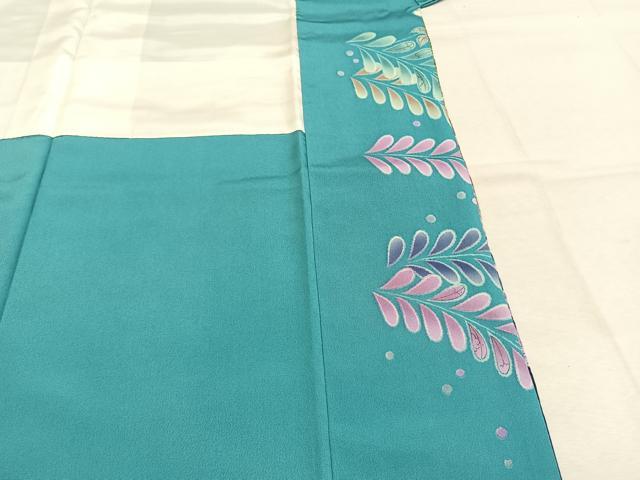平和屋着物●豪華振袖 作家物 辻が花 絞り 暈し染め 銀通し地 さが美扱い 正絹 逸品 AABM8453fy