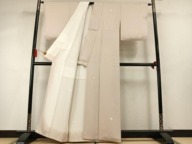 平和屋着物●上質な小紋 雪輪文 金彩 正絹 逸品 未使用 AABM8492fy
