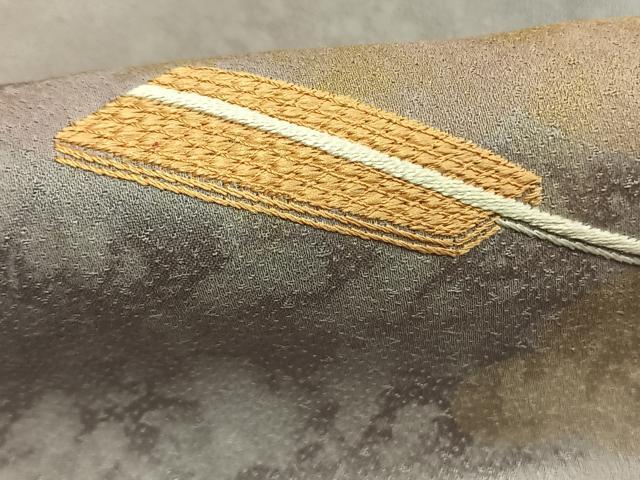 平和屋着物●人間国宝 福田喜三郎 訪問着 刺繍 雲取り扇面文 暈し染め 金彩 正絹 逸品 AABM8516fy
