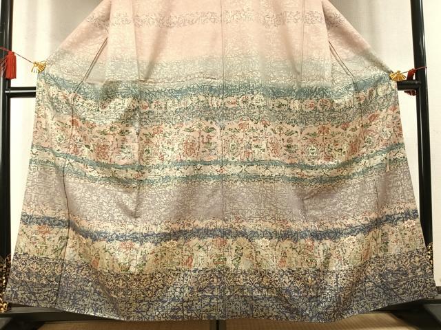平和屋着物●訪問着 作家物 横段壁画文 金彩 正絹 逸品 AABM8539fy