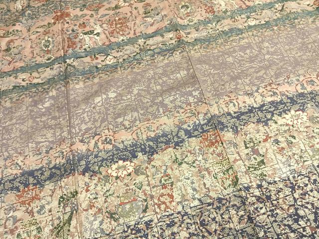 平和屋着物●訪問着 作家物 横段壁画文 金彩 正絹 逸品 AABM8539fy