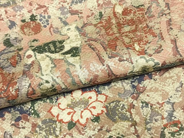 平和屋着物●訪問着 作家物 横段壁画文 金彩 正絹 逸品 AABM8539fy