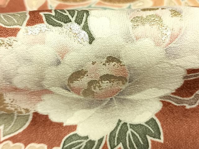 平和屋着物●訪問着 地紙花文 暈し染め 金彩 正絹 逸品 AABM8541fy