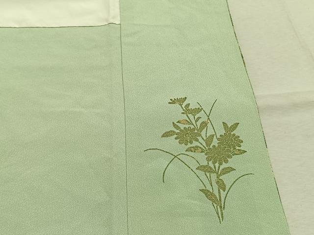 平和屋着物●訪問着 松竹 風景花文 暈し染め 金彩 正絹 逸品 AABM8553fy