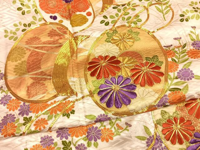 平和屋着物●豪華振袖 駒刺繍 花鼓文 金糸 金彩 正絹 逸品 AABM8587fy