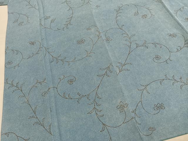 平和屋着物●江戸小紋 花唐草文 正絹 逸品 AABM8598fy