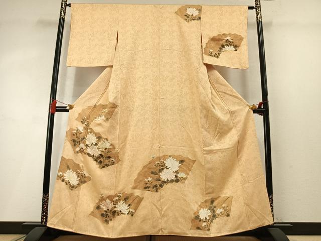 平和屋着物●訪問着 地紙花文 金彩 正絹 逸品 AABM8632fy