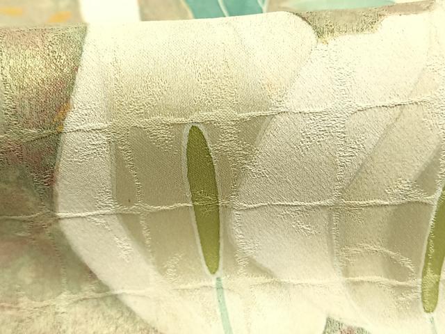 平和屋着物●訪問着 友禅 作家物 水芭蕉 暈し染め 金彩 正絹 逸品 AABM8633fy