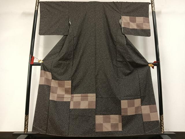 平和屋着物●訪問着 本場大島紬 色紙文 正絹 逸品 AABM8640fy