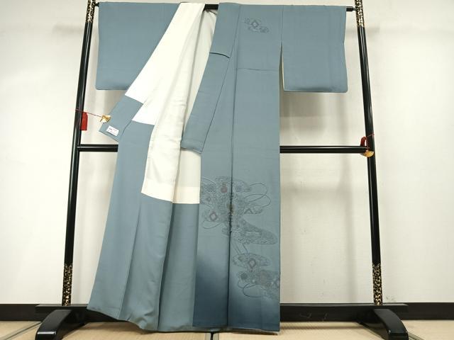 平和屋着物●中国三大刺繍 スワトウ刺繍 汕頭刺繍 総刺繍 訪問着 吉祥花鳥文 暈し染め やまと誂製 正絹 逸品 AABM8656fy