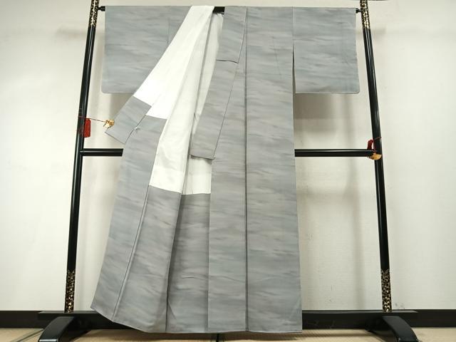 平和屋着物●上質な小紋 霞文 正絹 逸品 未使用 AABM8662fy